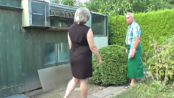 Vintage Garden Encounter With Neighbor Leads To Pussy Fucking And Cum In Mouth