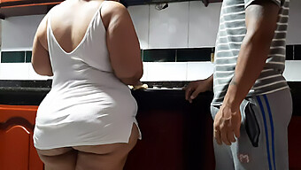 Amateur Homemade Video Of My Friend'S Mom Caught Without Panties In The Kitchen